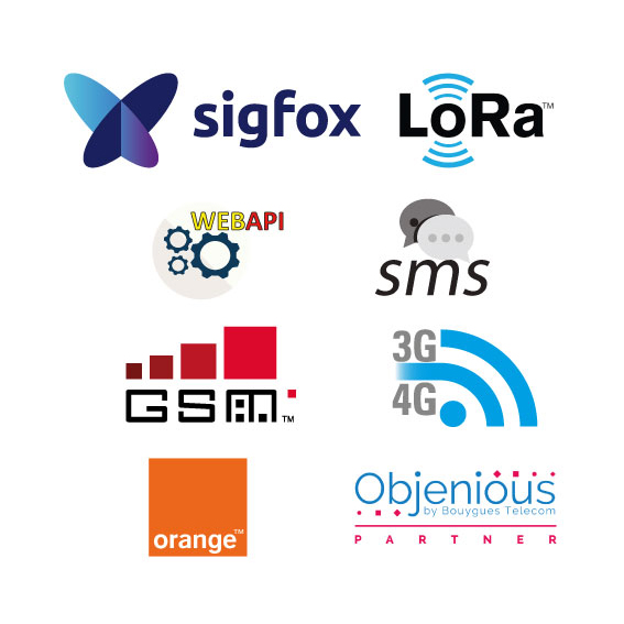 Les différentes plateformes pour la collecte de données. Illustration de la plateforme multi-réseau pour la gestion simplifiée et l'intégration des objets connectés avec flexibilité et connectivité globale.